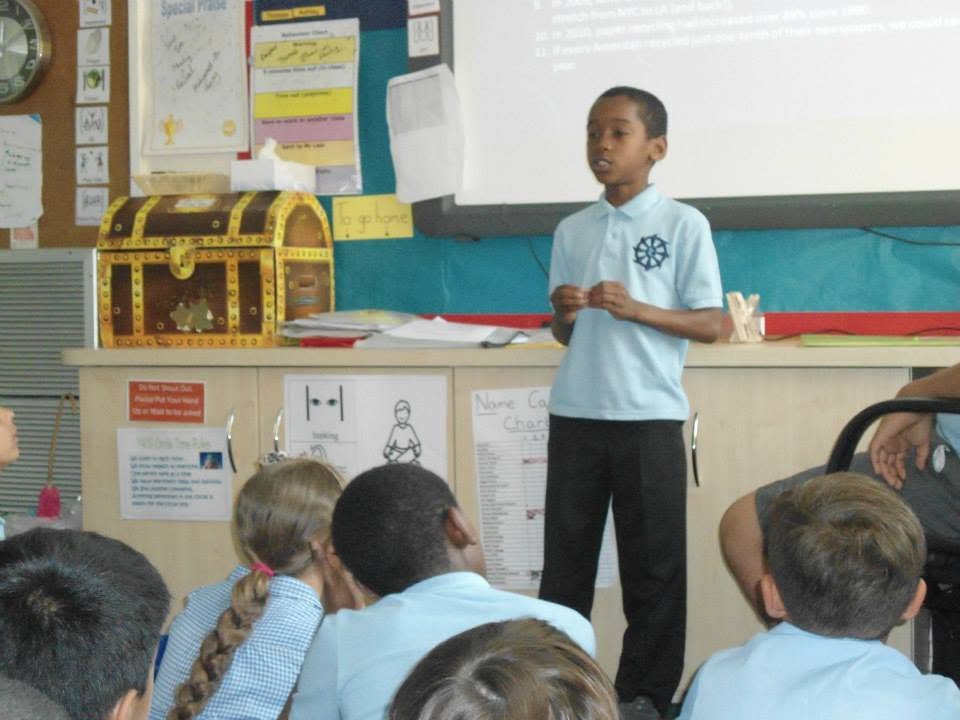 A young Rising Heroes student who advocated for Palestinian children